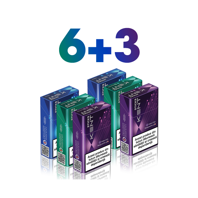 Oferta 6+3 pachete KENT designed for glo™