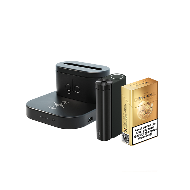 Starter Kit glo™ HYPER X2 & Dunhill designed for glo™ & incărcător wireless cu scrumieră