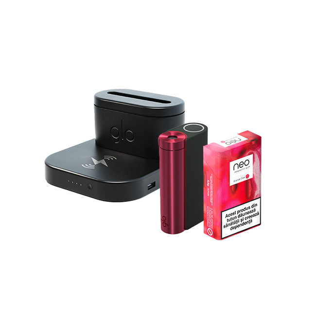 Starter Kit glo™ HYPER X2 & neo™ & incărcător wireless cu scrumieră