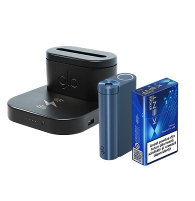 Starter Kit glo™ HYPER X2 & KENT designed for glo™ & incărcător wireless cu scrumieră 